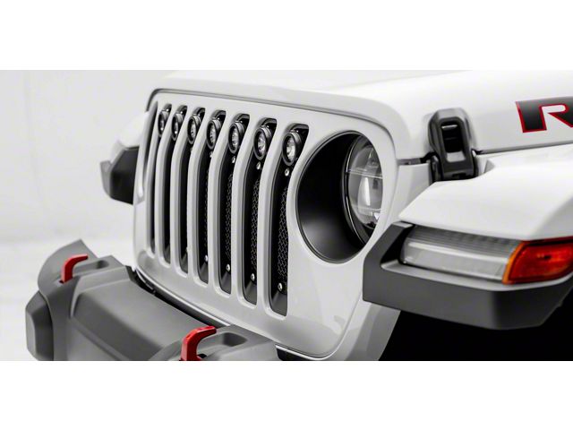 T-REX Grilles Torch Series Grille Insert with Chrome Studs and LED Lights; Black (20-23 Jeep Gladiator JT w/o TrailCam, Excluding Sport & Mojave)