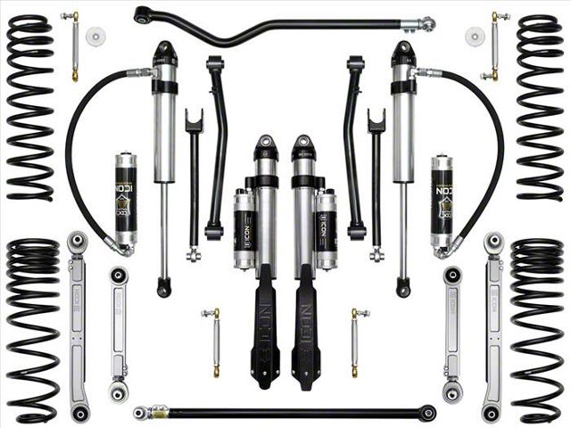 ICON Vehicle Dynamics 2.50-Inch Suspension Lift System with Billet Rear Lower Links; Stage 8 (20-24 Jeep Gladiator JT)