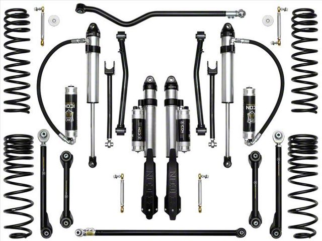 ICON Vehicle Dynamics 2.50-Inch Suspension Lift System with Tubular Rear Lower Links; Stage 8 (20-24 Jeep Gladiator JT)