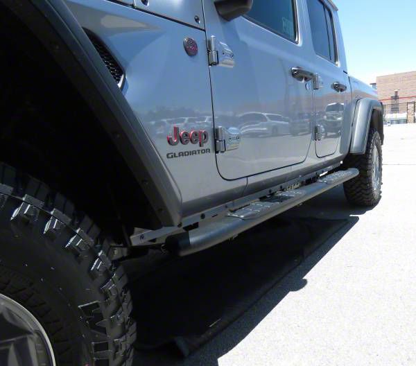 Jeep Gladiator 4X Series 4Inch Oval Side Step Bars; Black (2024 Jeep
