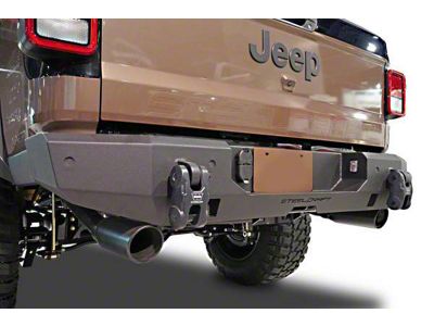 Full Width Rear Bumper; Fine Textured Black (20-24 Jeep Gladiator JT)