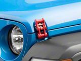 RedRock Billet Aluminum Hood Catch Set; Red (20-26 Jeep Gladiator JT)