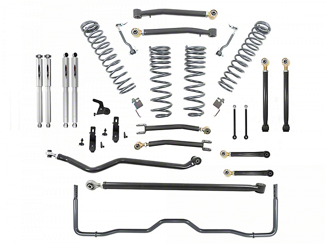 Belltech 4-Inch Suspension Lift Kit with Trail Performance Shocks (20-22 Jeep Gladiator JT Launch Edition, Rubicon)
