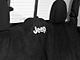 Full Back Seat Towel with Jeep Logo; Black (Universal; Some Adaptation May Be Required)