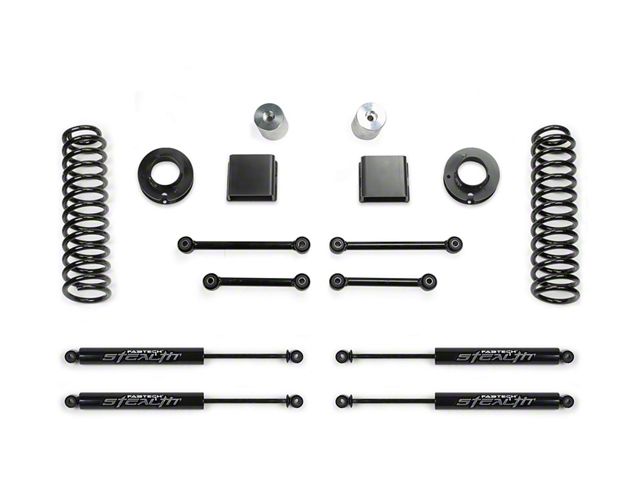 Fabtech 3-Inch Sport Suspension Lift Kit with Stealth Shocks (20-24 3.6L Jeep Gladiator JT)