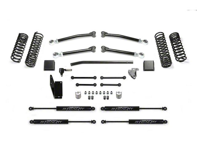 Fabtech 3-Inch Trail Suspension Lift Kit with Stealth Shocks (20-24 3.6L Jeep Gladiator JT)