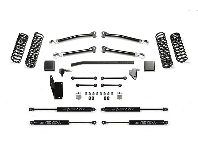 Fabtech 5-Inch Trail Suspension Lift Kit with Stealth Shocks (20-22 3.6L Jeep Gladiator JT)
