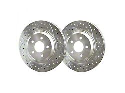 SP Performance Double Drilled and Slotted Rotors with Silver Zinc Plating; Front Pair (20-23 Jeep Gladiator JT)