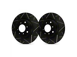 SP Performance Peak Series Slotted Rotors with Black Zinc Plating; Front Pair (20-24 Jeep Gladiator JT)