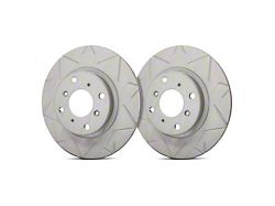 SP Performance Peak Series Slotted Rotors with Gray ZRC Coating; Front Pair (20-24 Jeep Gladiator JT)