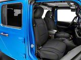 TruShield Neoprene Front and Rear Seat Covers; Black (20-26 Jeep Gladiator JT w/o Rear Cup Holder)
