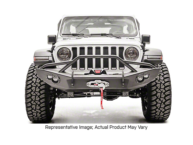 Fab Fours Lifestyle Winch Front Bumper; Bare Steel (20-23 Jeep Gladiator JT)