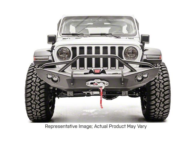 Fab Fours Lifestyle Winch Front Bumper; Bare Steel (20-24 Jeep Gladiator JT)