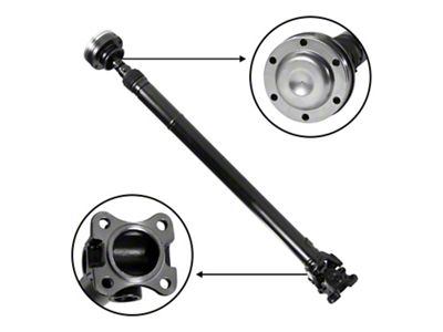USA Standard Gear Front Driveshaft; 34-1/4-Inch Flange to Flange (05-06 Jeep Grand Cherokee WK)