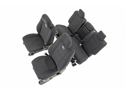 Rough Country Neoprene Front and Rear Seat Covers; Black (11-21 Jeep Grand Cherokee WK2)
