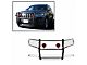 Grille Guard with 7-Inch Red Round LED Lights; Stainless Steel (11-21 Jeep Grand Cherokee WK2, Excluding EcoDiesel, SRT & Summit)