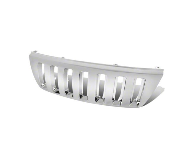Vertical Fence Style Upper Replacement Grille; Chrome (99-04 Jeep Grand Cherokee WJ)