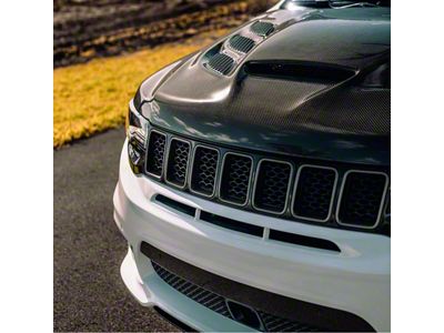 Black Ops Auto Works Sniper Hood; Carbon Fiber Outer/Unpainted Inner (11-21 Jeep Grand Cherokee WK2)