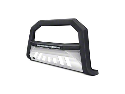 Armordillo AR Series Bull Bar with LED Light Bar and Aluminum Skid Plate; Matte Black (08-10 Jeep Grand Cherokee WK)