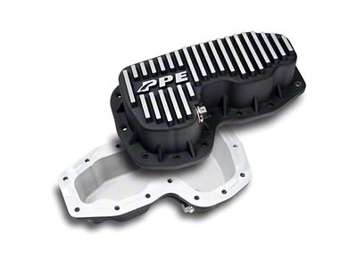 PPE Heavy-Duty Cast Aluminum Engine Oil Pan; Brushed (11-24 3.6L Jeep Grand Cherokee WK2 & WL)