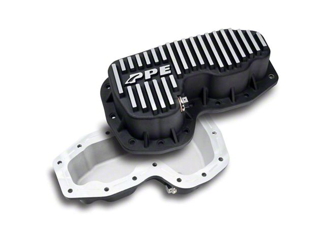 PPE Heavy-Duty Cast Aluminum Engine Oil Pan; Brushed (11-24 3.6L Jeep Grand Cherokee WK2 & WL)
