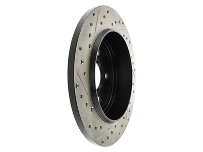 StopTech Sport Cross-Drilled and Slotted Rotor; Rear Driver Side (05-10 Jeep Grand Cherokee WK, Excluding SRT8)