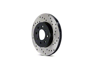 StopTech Sport Cross-Drilled Rotor; Front Passenger Side (11-21 Jeep Grand Cherokee WK2 w/ Solid Rear Rotors, Excluding SRT, SRT8 & Trackhawk)