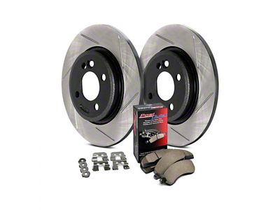StopTech Street Axle Slotted Brake Rotor and Pad Kit; Rear (99-04 Jeep Grand Cherokee WJ)