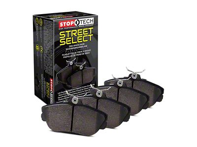 StopTech Street Select Semi-Metallic and Ceramic Brake Pads; Front Pair (99-02 Jeep Grand Cherokee WJ w/ Akebono Calipers; 03-04 Jeep Grand Cherokee WJ)