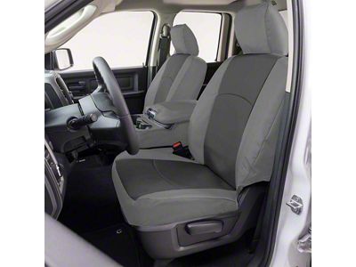 Covercraft Precision Fit Seat Covers Endura Custom Front Row Seat Covers; Charcoal/Silver (96-98 Jeep Grand Cherokee ZJ Laredo, TSi)