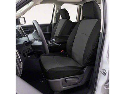 Covercraft Precision Fit Seat Covers Endura Custom Front Row Seat Covers; Charcoal/Black (02-04 Jeep Grand Cherokee WJ Overland)