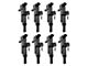 Ignition Coils; Black; Set of Eight (08-10 4.7L Jeep Grand Cherokee WK)