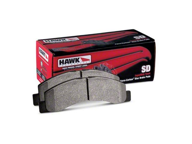 Hawk Performance SuperDuty Brake Pads; Front Pair (11-12 Jeep Grand Cherokee WK2, Excluding SRT8; 13-16 Jeep Grand Cherokee WK2 w/ Solid Rear Rotors, Excluding SRT)