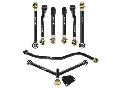 Core 4x4 Crawl Series Adjustable Front and Rear Upper and Lower Control Arm, Rear upper A-Arm and Track Bar Kit (99-04 Jeep Grand Cherokee WJ)