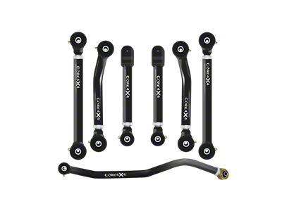Core 4x4 Cruise Series Adjustable Front and Rear Upper and Lower Control Arm and Track Bar Kit (99-04 Jeep Grand Cherokee WJ)