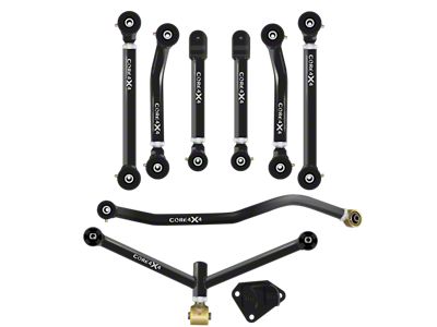 Core 4x4 Cruise Series Adjustable Front and Rear Upper and Lower Control Arm, Rear Upper A-Arm and Track Bar Kit (99-04 Jeep Grand Cherokee WJ)