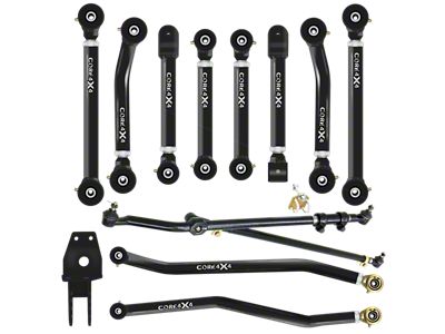 Core 4x4 Cruise Series Adjustable Front and Rear Upper and Lower Control Arm, Track Bar and Currectlync Steering Kit (93-98 Jeep Grand Cherokee ZJ)