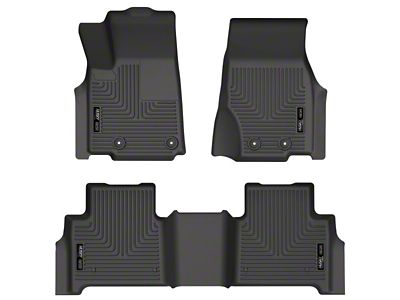 Husky Liners WeatherBeater Front and Second Seat Floor Liners; Black (22-24 Jeep Grand Cherokee WL)