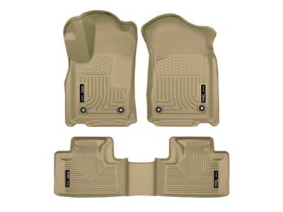 Husky Liners WeatherBeater Front and Second Seat Floor Liners; Tan (16-21 Jeep Grand Cherokee WK2)