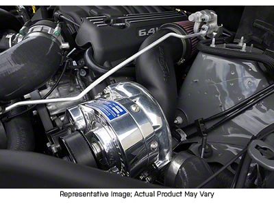 Procharger High Output Intercooled Supercharger Complete Kit with P-1SC; Black Finish (12-20 6.4L HEMI Jeep Grand Cherokee WK2)