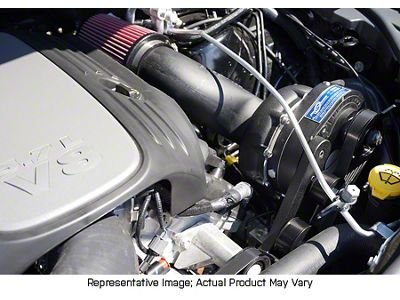 Procharger High Output Intercooled Supercharger Complete Kit with P-1SC; Black Finish (12-20 5.7L HEMI Jeep Grand Cherokee WK2)