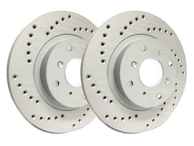 SP Performance Cross-Drilled Rotors with Gray ZRC Coating; Front Pair (06-10 Jeep Grand Cherokee WK SRT8)