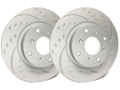 SP Performance Diamond Slot Rotors with Gray ZRC Coating; Front Pair (11-21 Jeep Grand Cherokee WK2 w/ Solid Rear Rotors, Excluding SRT, SRT8 & Trackhawk)