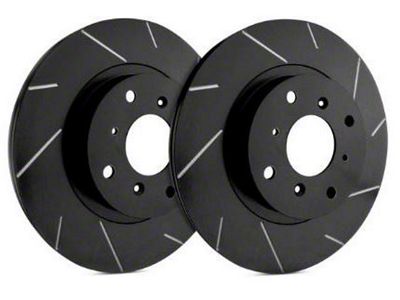SP Performance Slotted Rotors with Black ZRC Coated; Rear Pair (05-10 Jeep Grand Cherokee WK, Excluding SRT8)