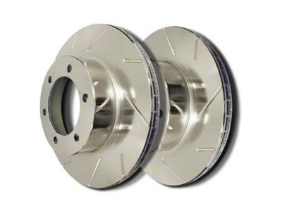 SP Performance Slotted Rotors with Silver ZRC Coated; Front Pair (11-21 Jeep Grand Cherokee WK2 w/ Vented Rear Rotors, Excluding SRT, SRT8 & Trackhawk)