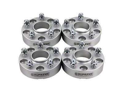 Supreme Suspensions 1.25-Inch Pro Billet Hub Centric Wheel Spacers; Silver; Set of Four (99-10 Jeep Grand Cherokee WJ & WK)