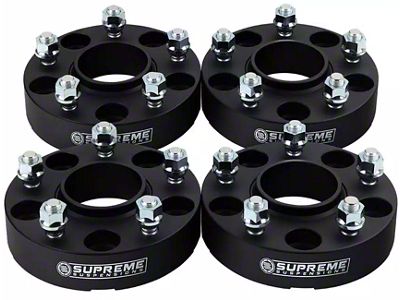Supreme Suspensions 1.50-Inch Pro Billet Hub Centric Wheel Spacers; Black; Set of Four (93-98 Jeep Grand Cherokee ZJ)