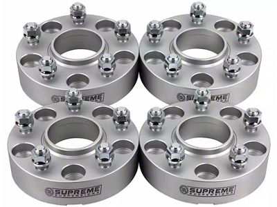 Supreme Suspensions 1.50-Inch Pro Billet Hub Centric Wheel Spacers; Silver; Set of Four (93-98 Jeep Grand Cherokee ZJ)
