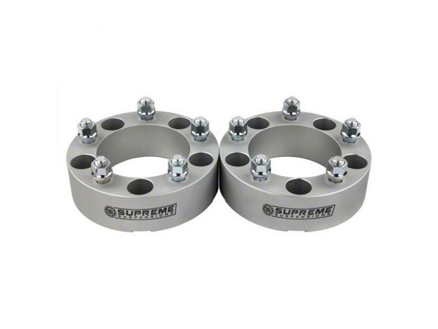 Supreme Suspensions 1.50-Inch Wheel Spacers; Silver; Set of Two (93-98 Jeep Grand Cherokee ZJ)