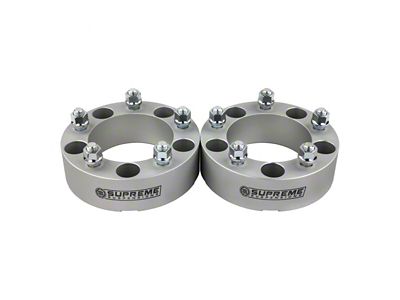 Supreme Suspensions 1-Inch Wheel Spacers; Silver; Set of Two (93-98 Jeep Grand Cherokee ZJ)